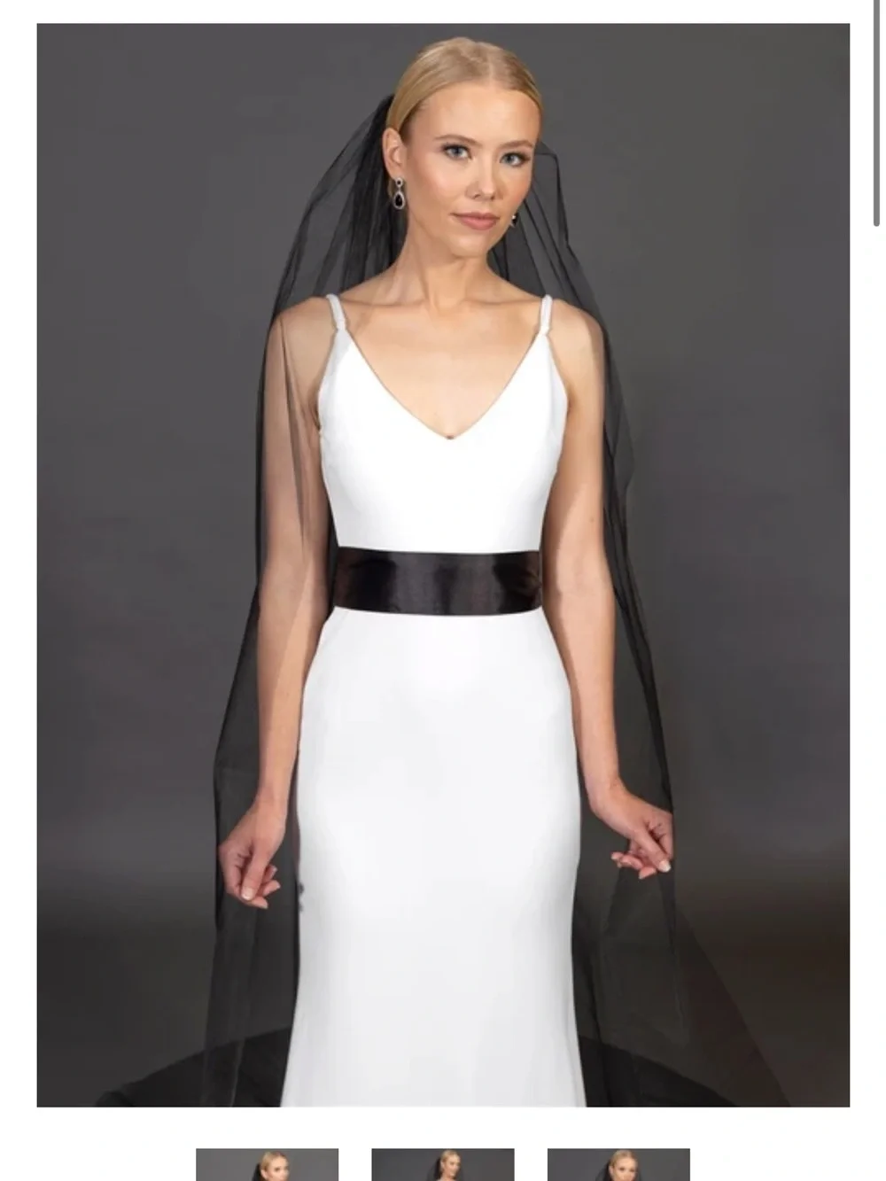 Mariell Black cathedral Veil